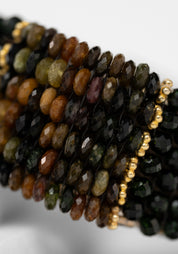 Tourmaline Goldstone Beaded Bracelet