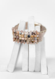 Pink Opals Beaded Bracelet