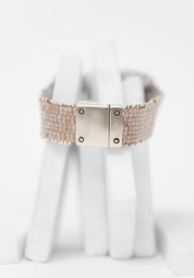 Pink Opals Beaded Bracelet
