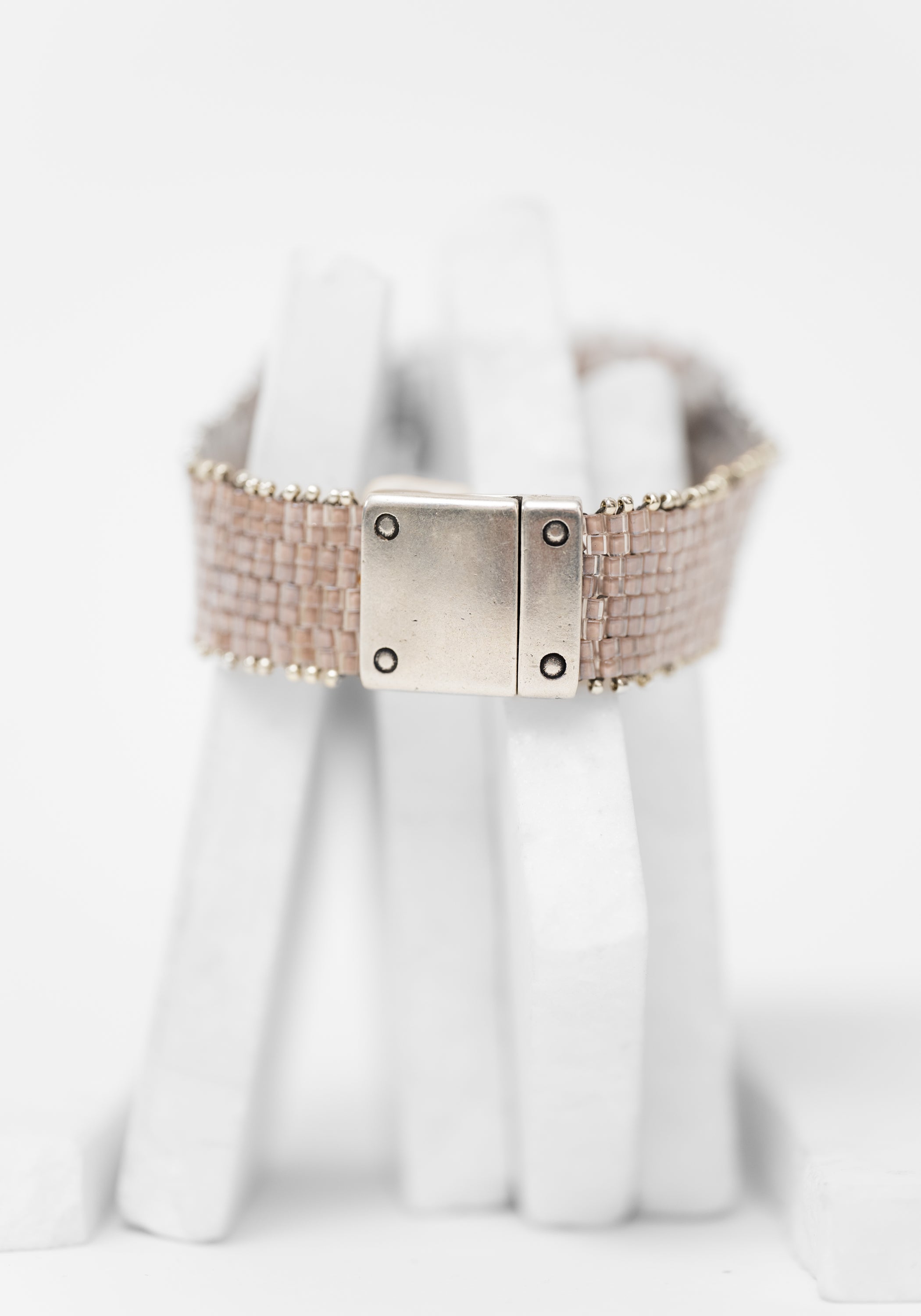 Pink Opals Beaded Bracelet