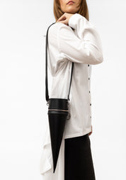 Black Leather Cone Pouch