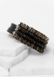 Ombre Smokey Quartz Beaded Bracelet