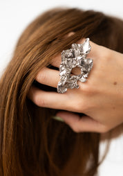 Anodized Bronze Cut Out Detail Bara Ring