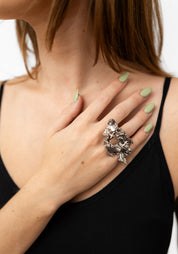 Anodized Bronze Cut Out Detail Bara Ring