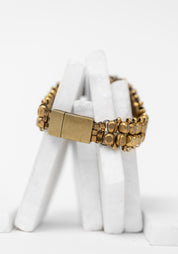 Brass Cube Beaded Bracelet