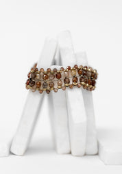 Brown Zircon Beaded Bracelet
