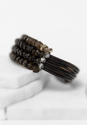 Ombre Smokey Quartz Beaded Bracelet