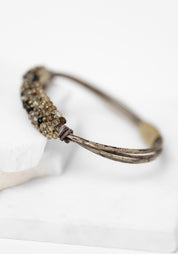 Champagne Shaded Quartz Beaded Bracelet
