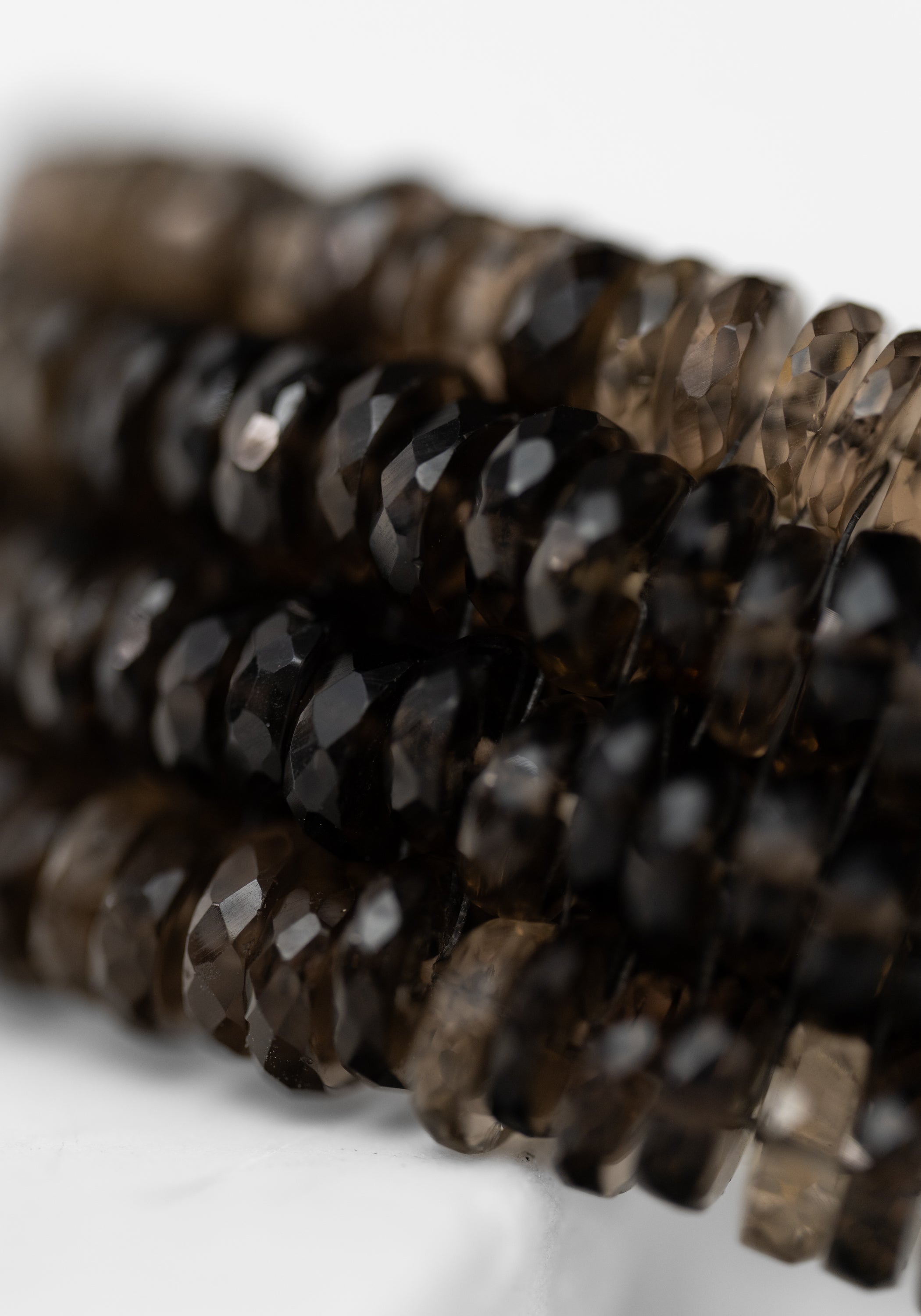 Ombre Smokey Quartz Beaded Bracelet