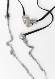 Anodized Bronze and Leather Transformable Necklace