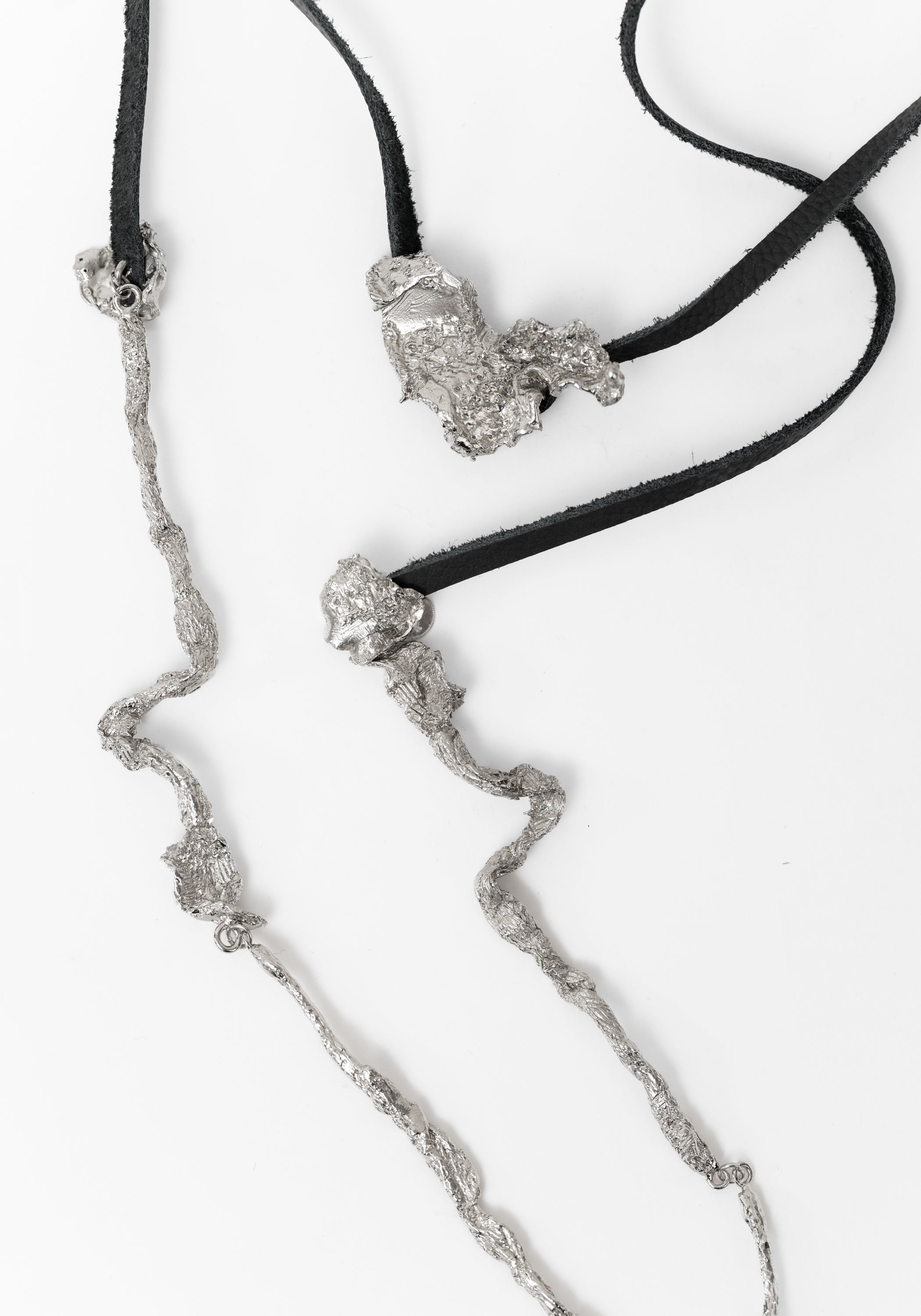 Anodized Bronze and Leather Transformable Necklace