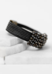 Espresso Crystal Beaded Bracelet