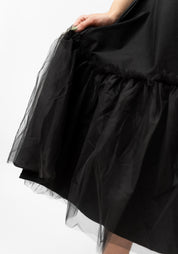 Tulle Ruffle Detail A-Line Dress