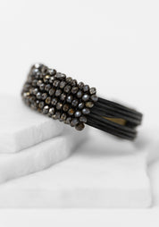 Espresso Crystal Beaded Bracelet
