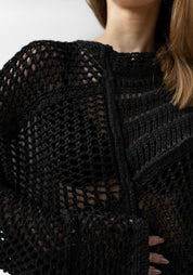Oversized Asymmetric Paneled Knit Tunic