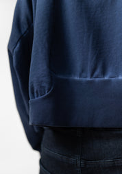 Oversized Cropped Drop Shoulder Jersey Pullover