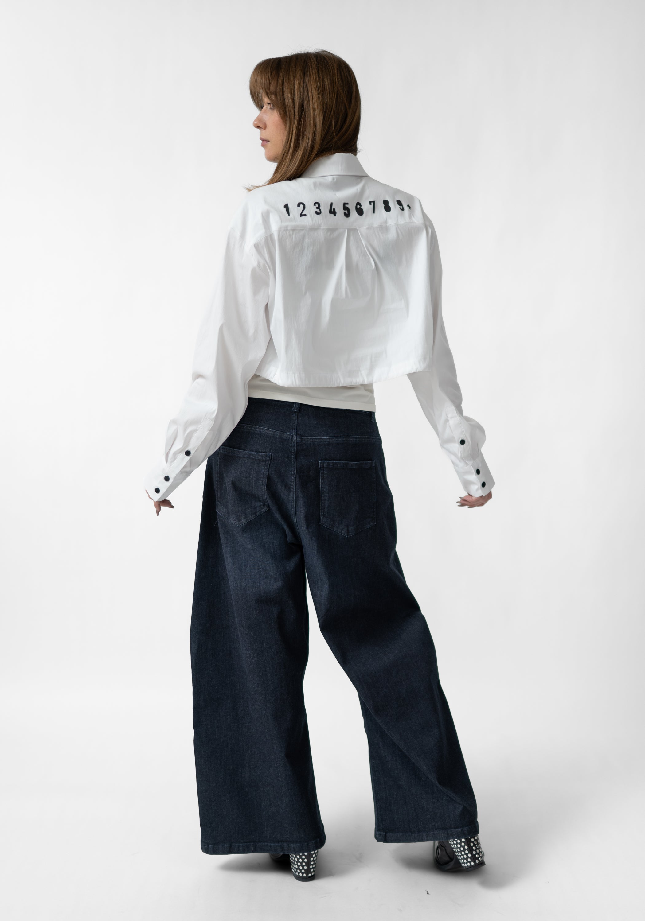 Printed Cropped Blouse - December Thieves