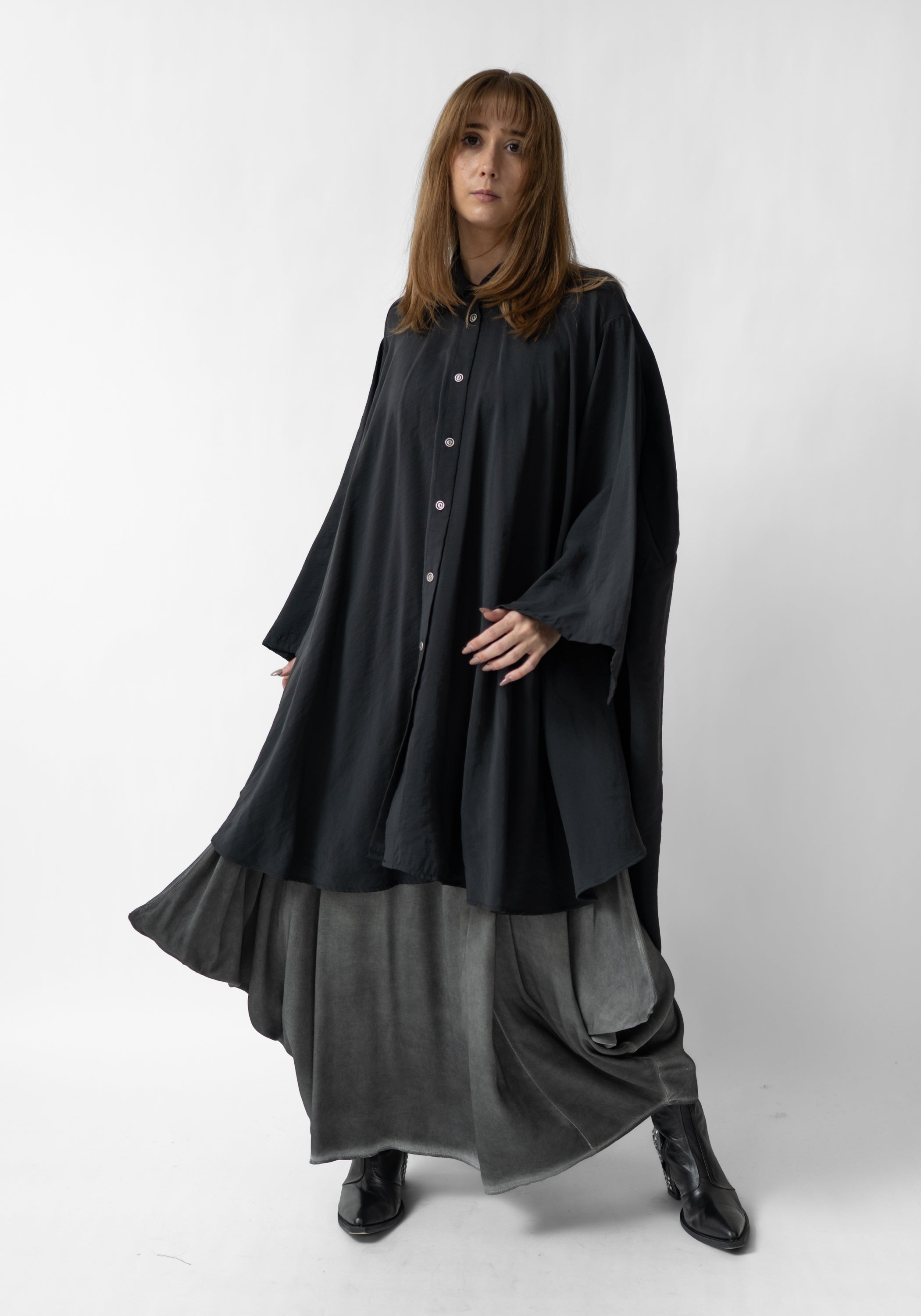 Oversized Asymmetric Drop Shoulder Tunic Blouse - December Thieves