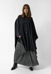 Oversized Asymmetric Drop Shoulder Tunic Blouse - December Thieves
