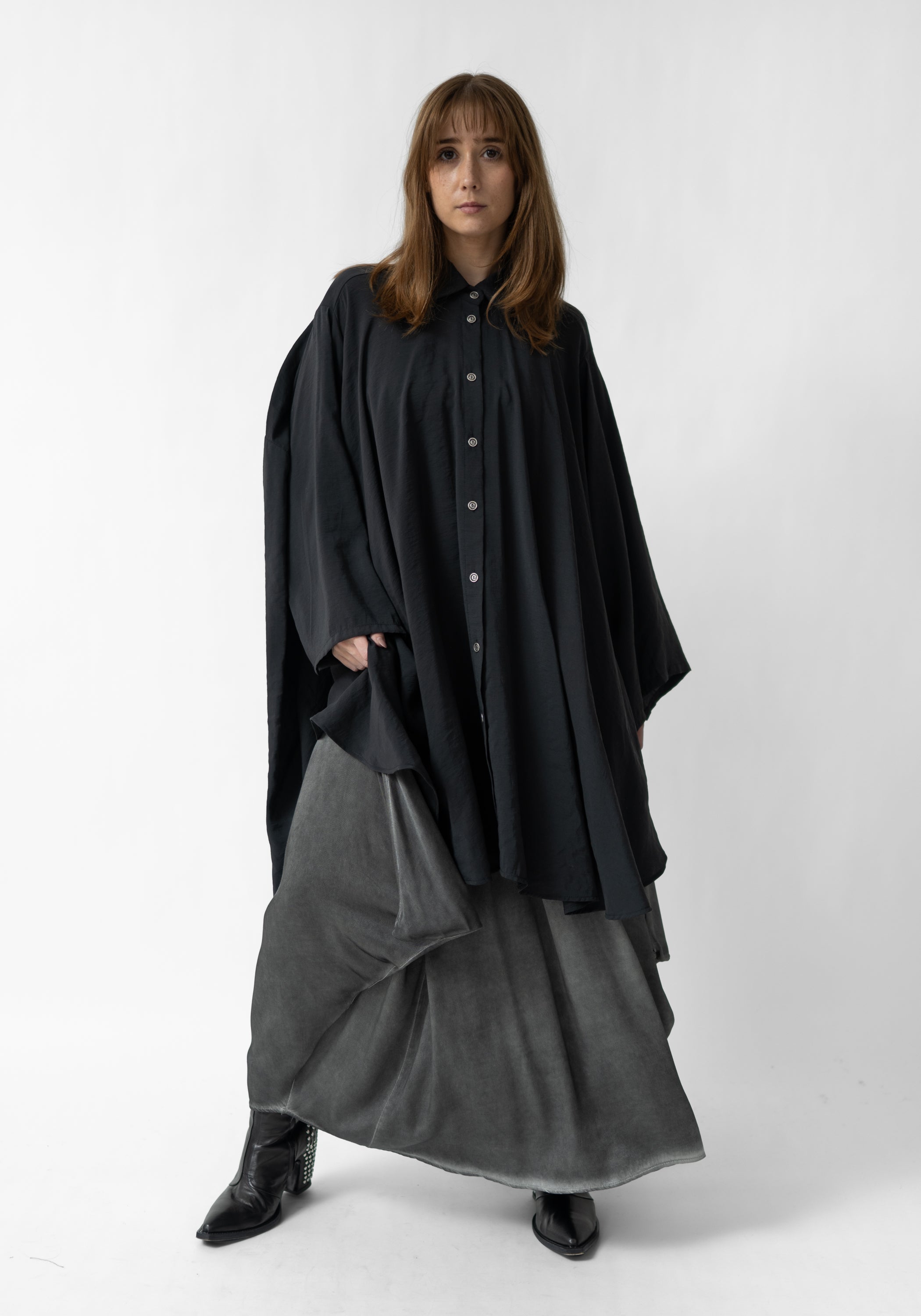 Oversized Asymmetric Drop Shoulder Tunic Blouse - December Thieves