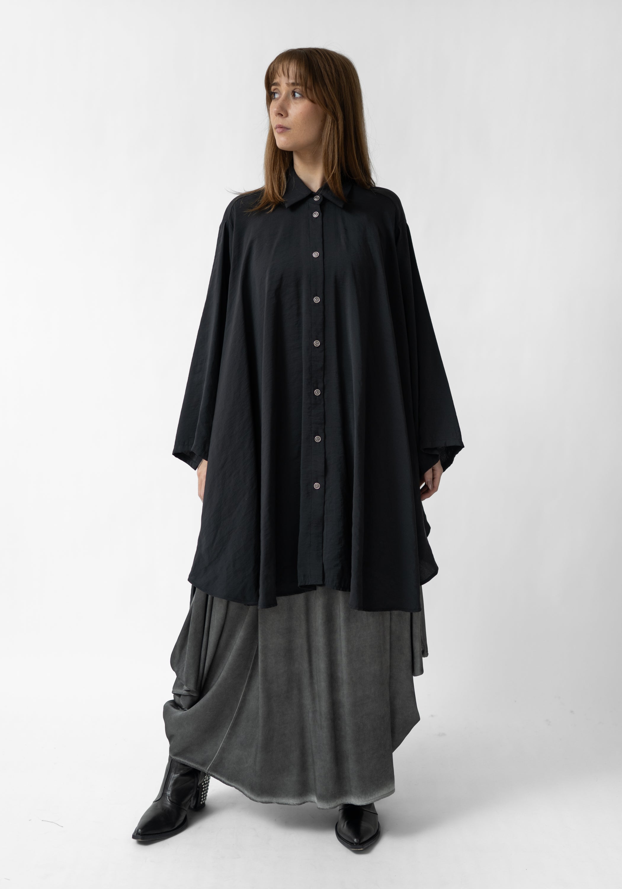 Oversized Asymmetric Drop Shoulder Tunic Blouse - December Thieves