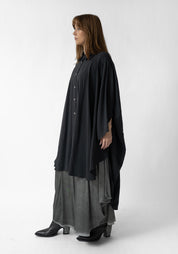 Oversized Asymmetric Drop Shoulder Tunic Blouse - December Thieves