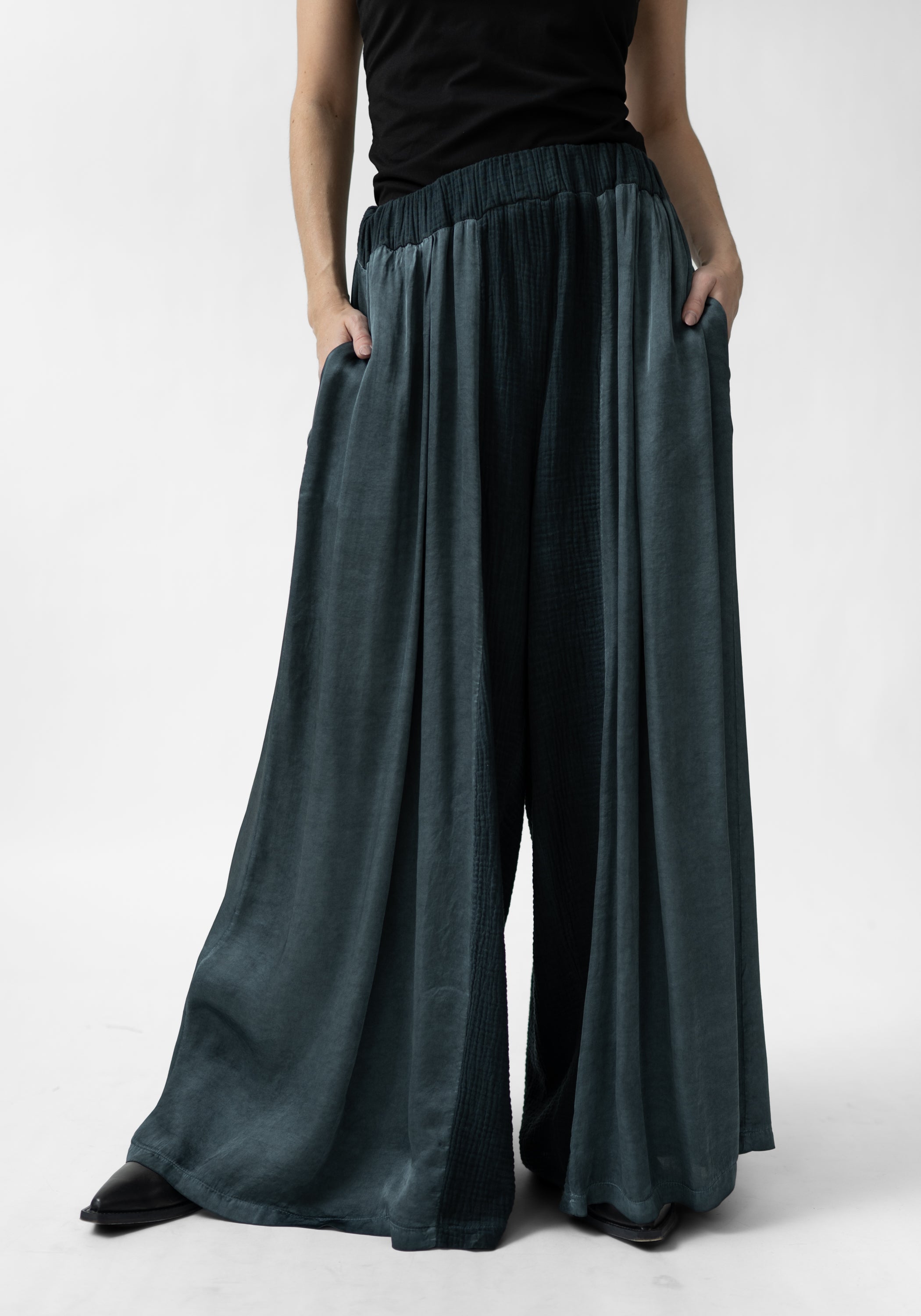Paneled Wide Leg Pants - December Thieves