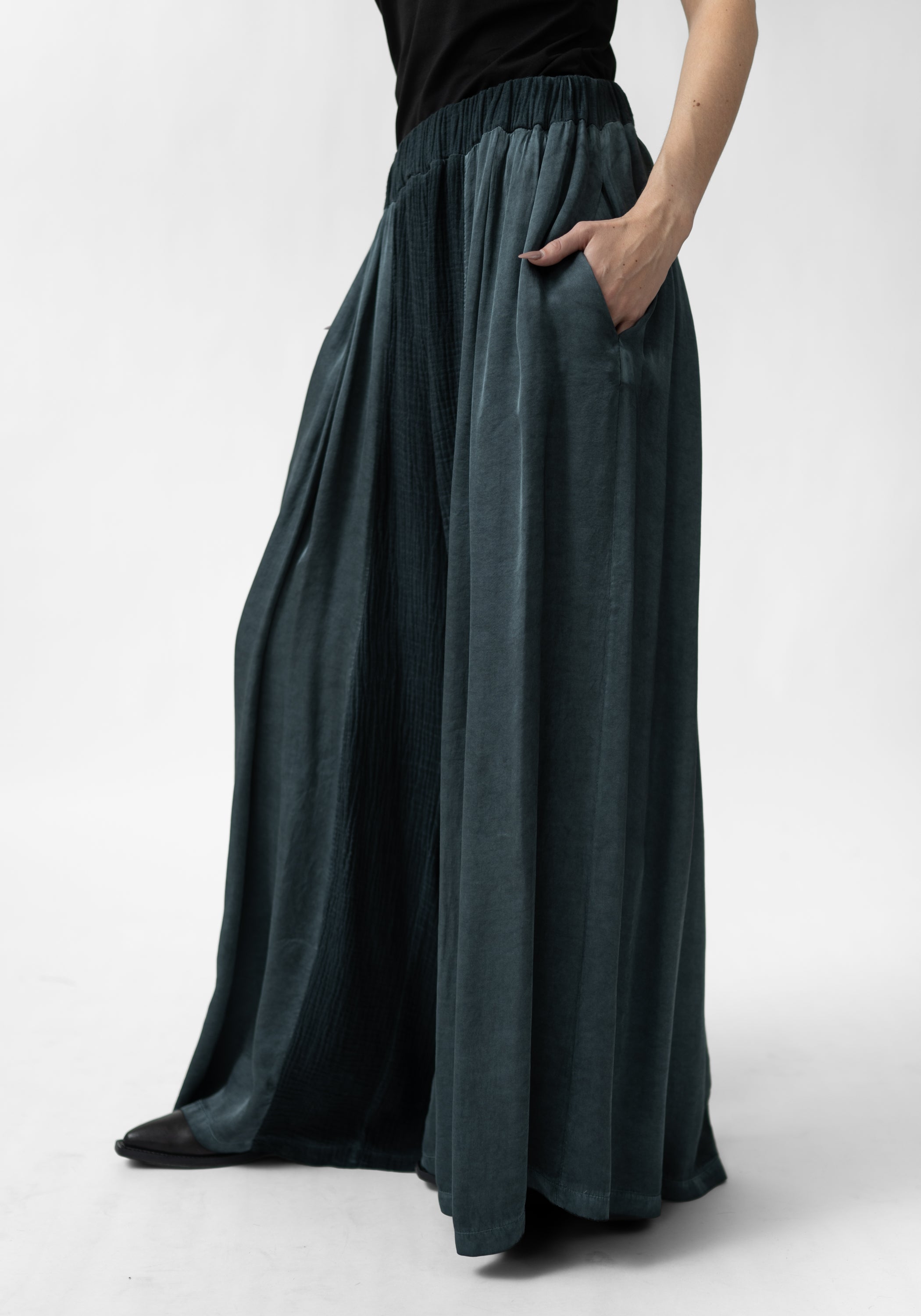 Paneled Wide Leg Pants - December Thieves
