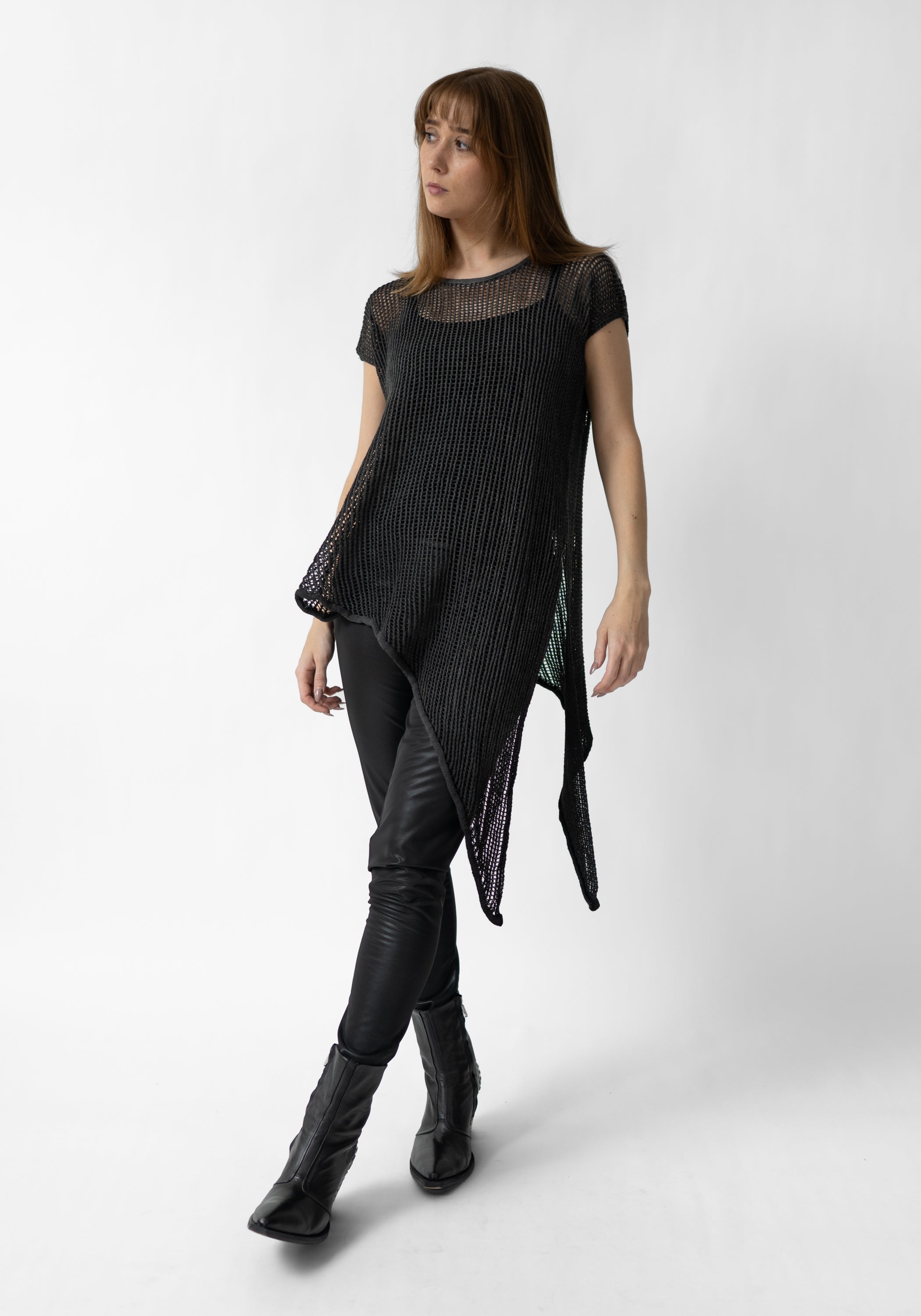 Asymmetric Sleeveless Knit Top