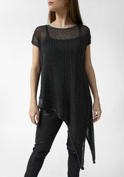 Asymmetric Sleeveless Knit Top