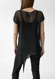 Asymmetric Sleeveless Knit Top