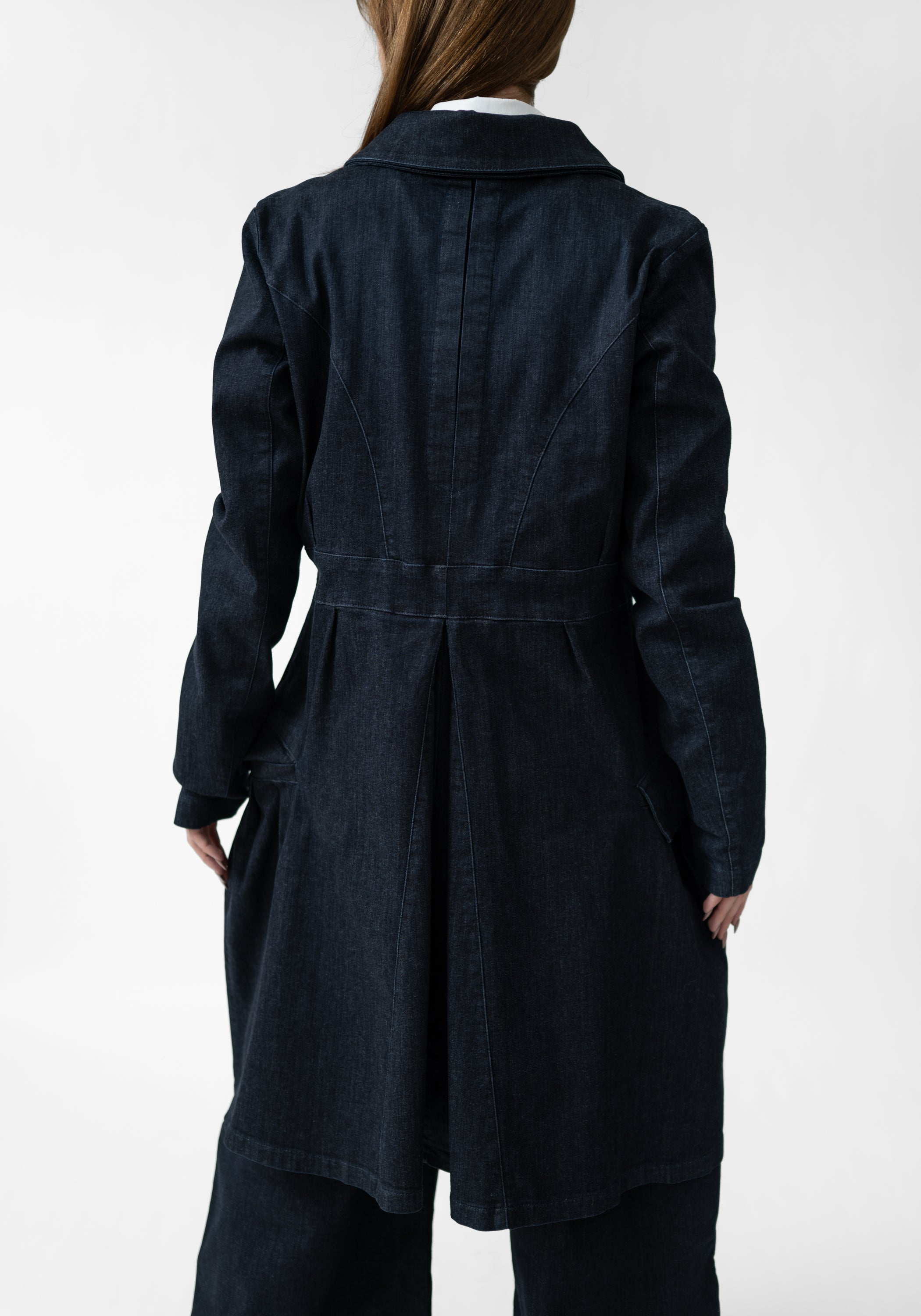 Long Stretch Denim Jacket