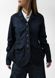 Stretch Denim Blazer Jacket