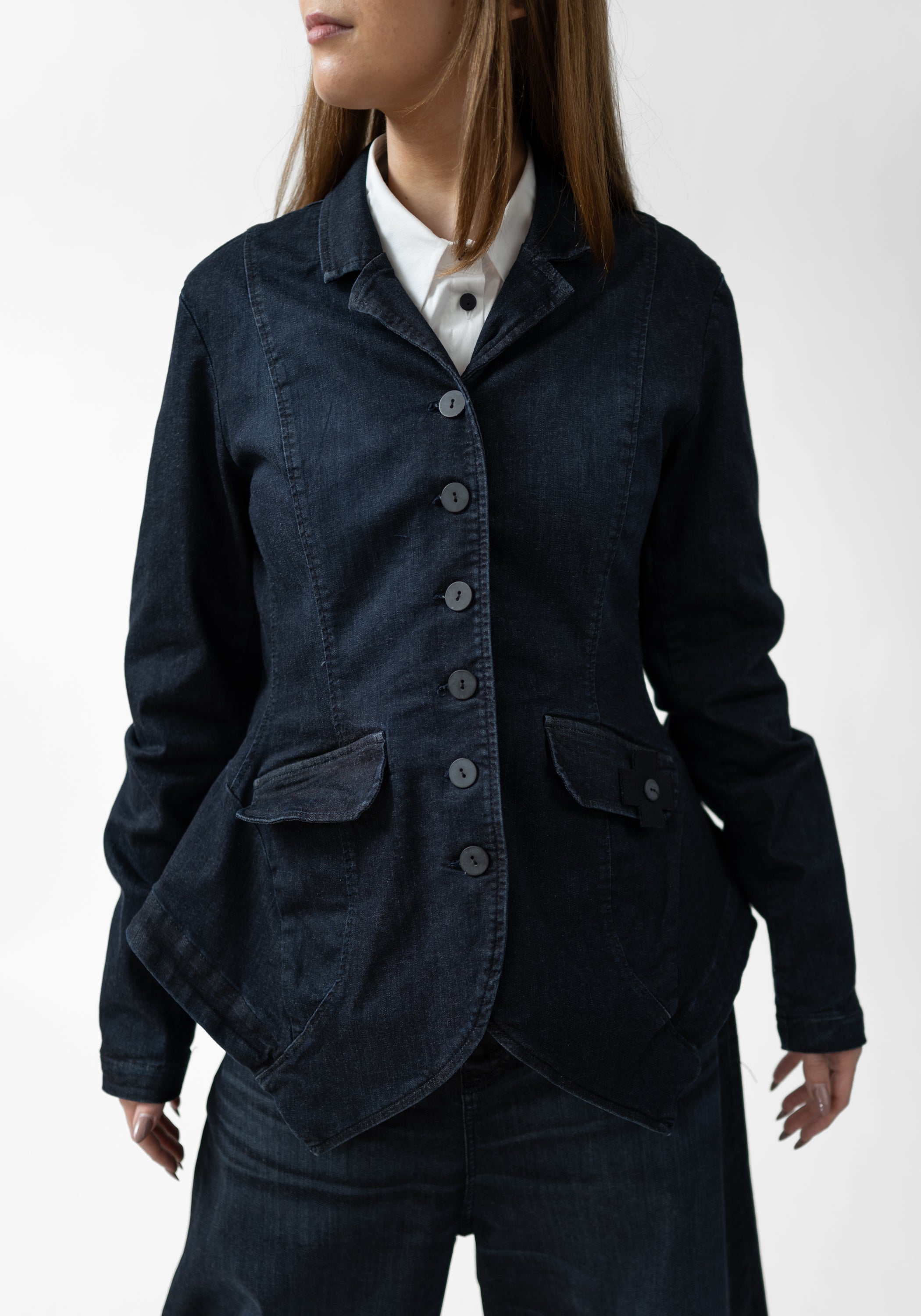 Stretch Denim Blazer Jacket - December Thieves