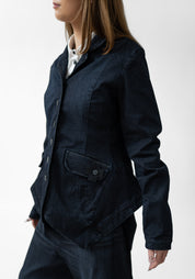 Stretch Denim Blazer Jacket