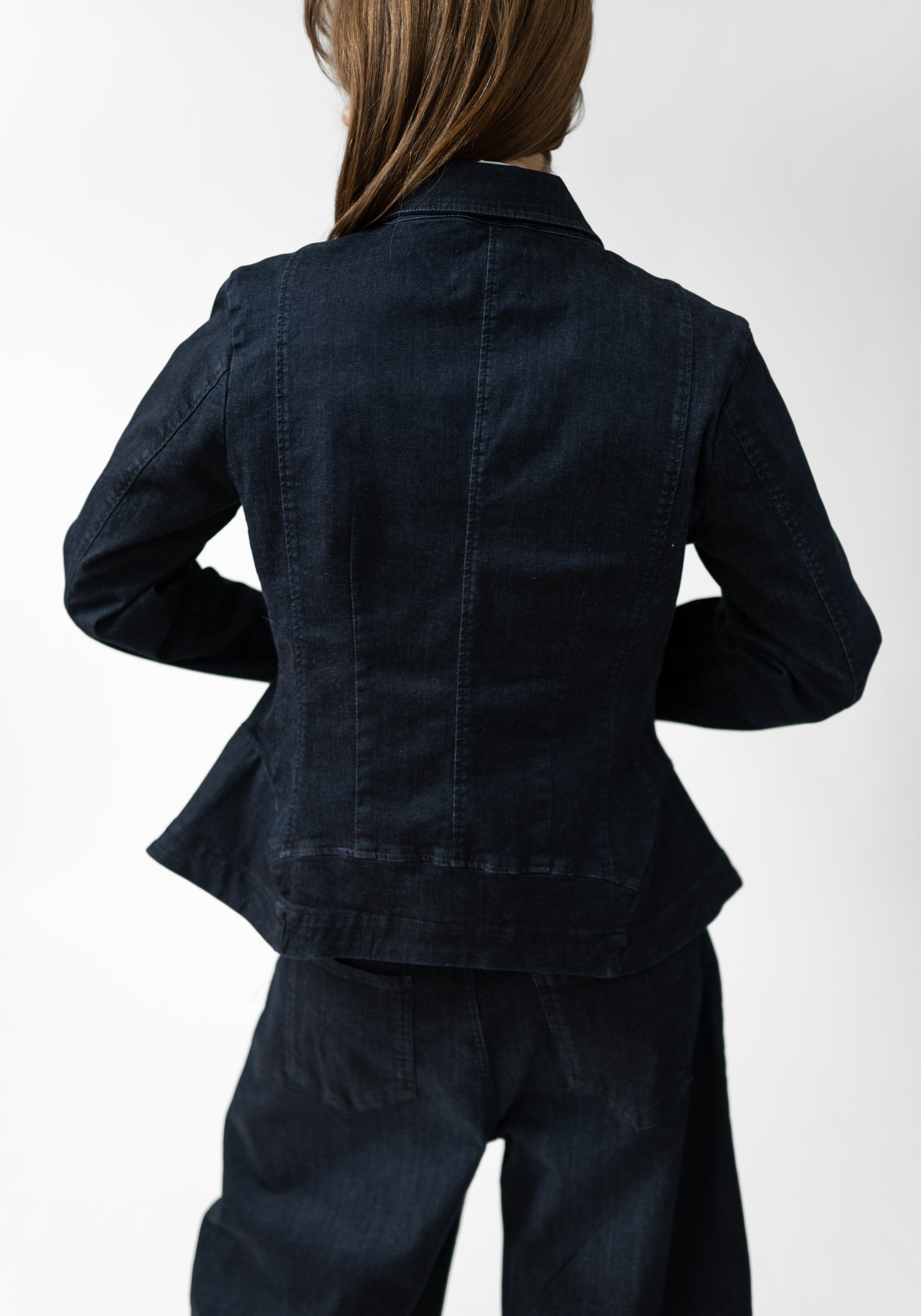 Stretch Denim Blazer Jacket