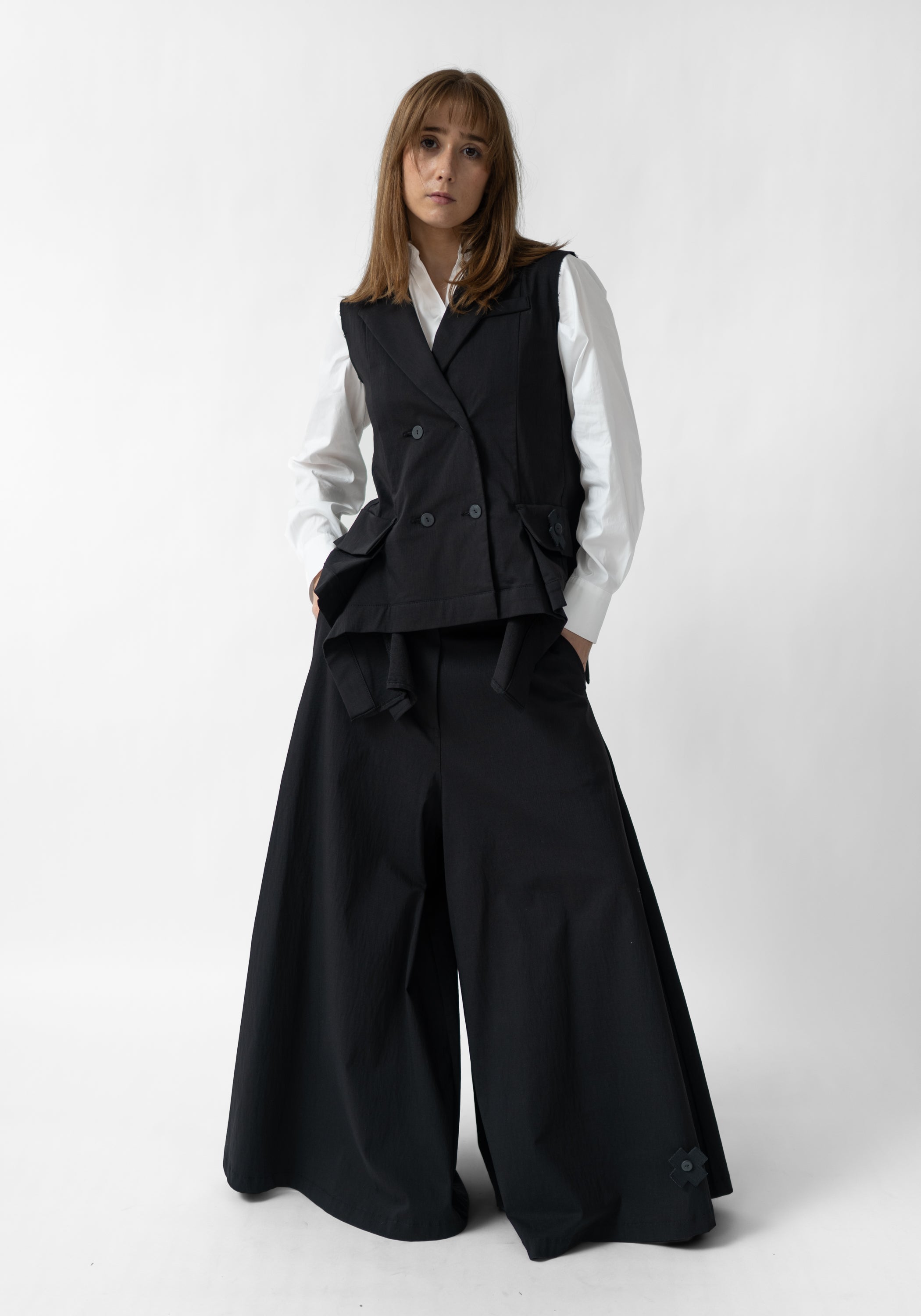 High Waisted Drop Seat Extreme Wide Leg Pants