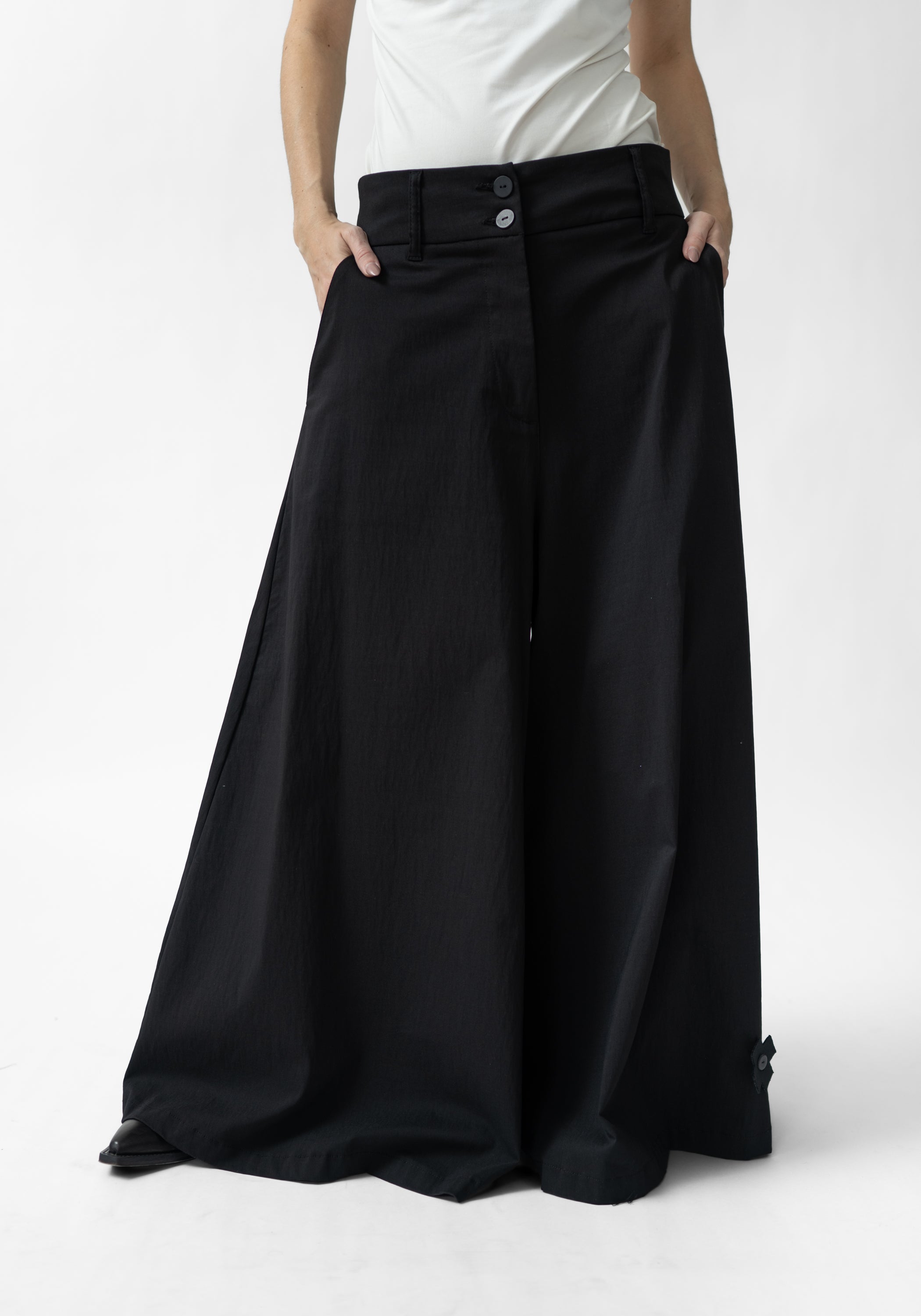 High Waisted Drop Seat Extreme Wide Leg Pants