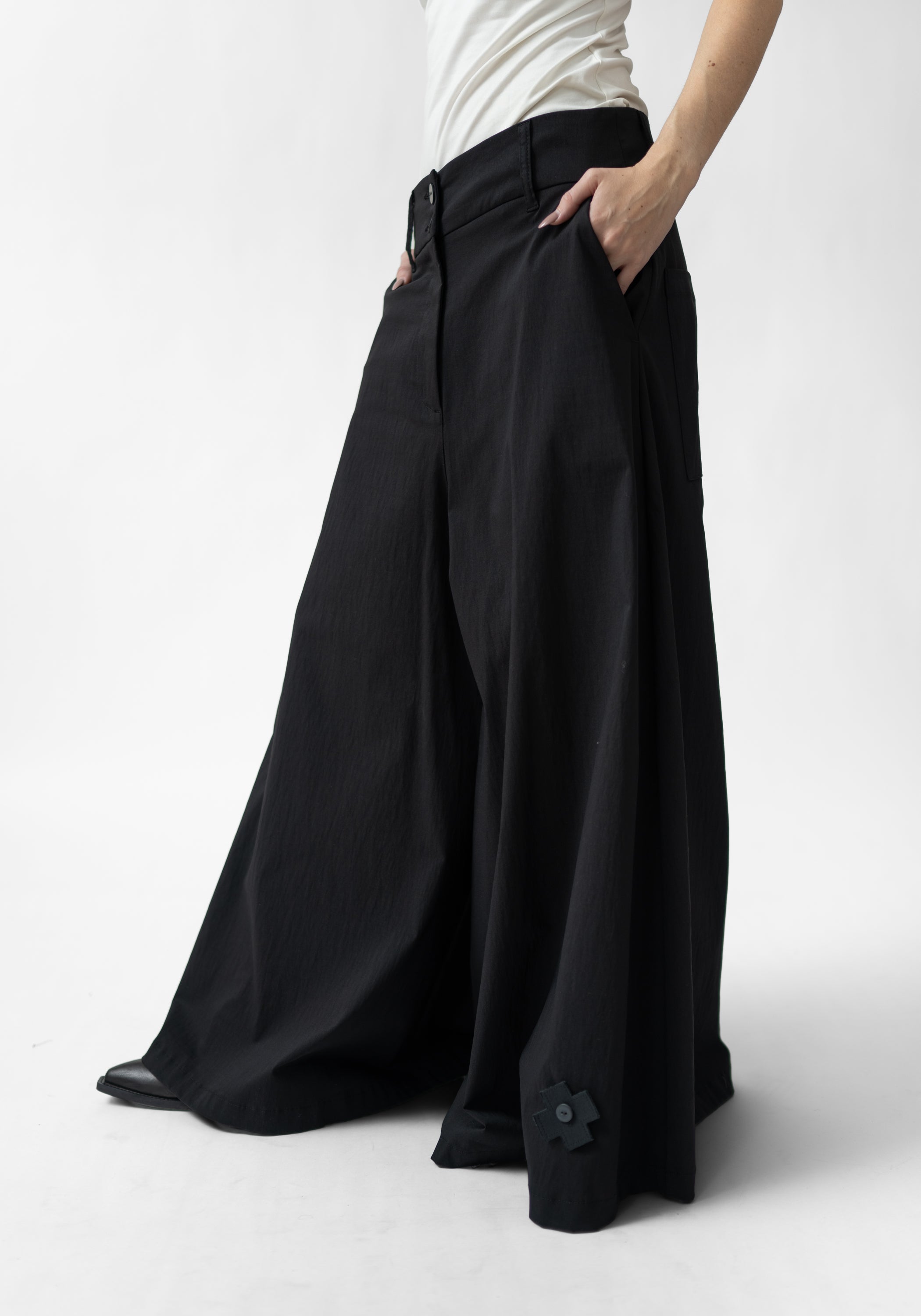 High Waisted Drop Seat Extreme Wide Leg Pants