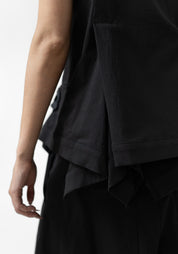 Hidden Pleat Detail Double Breasted Vest