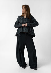 Oversized Ruffle Back Blazer