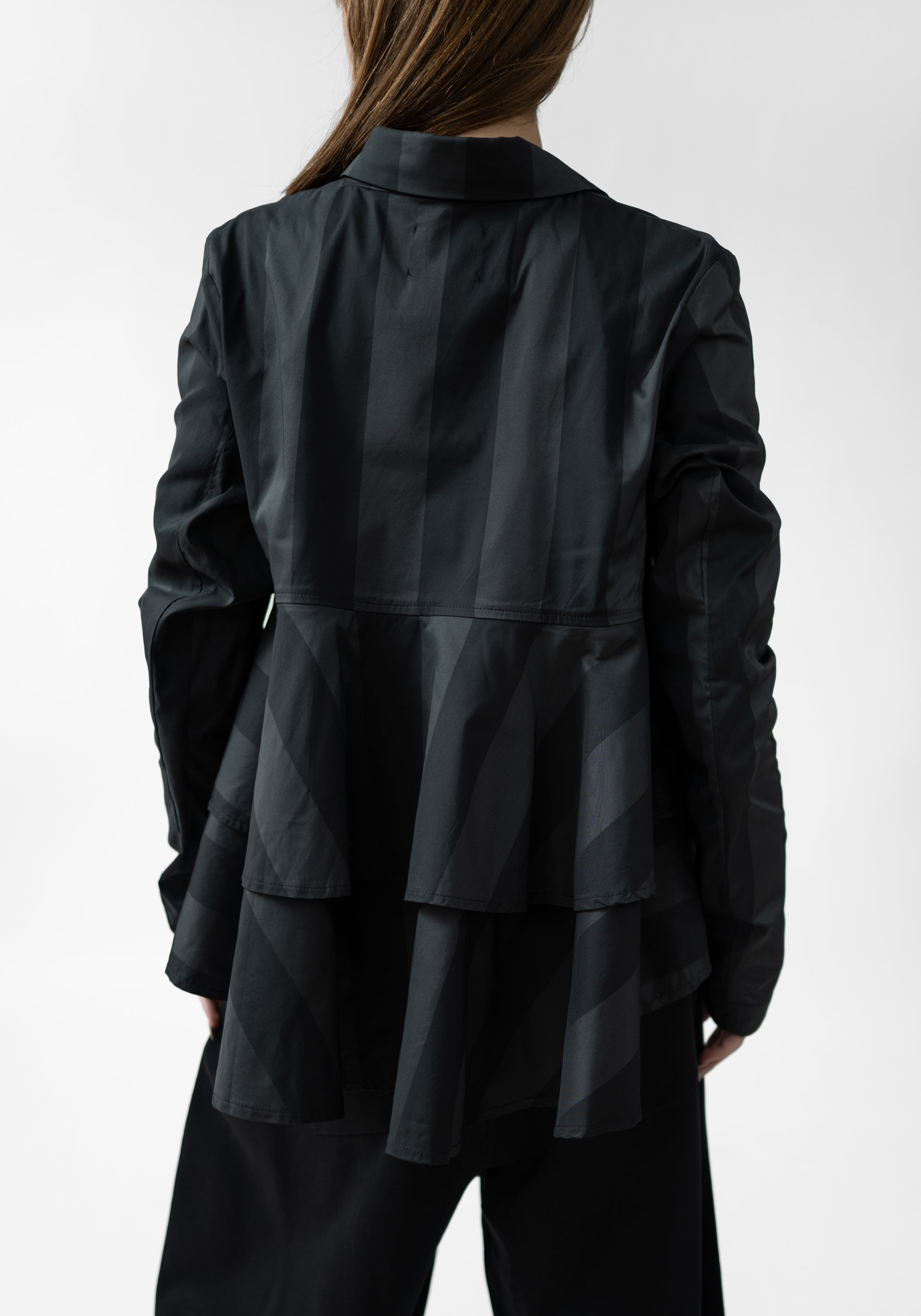 Oversized Ruffle Back Blazer