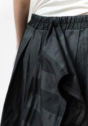 Pleated Removable Tie Waist Maxi Skirt