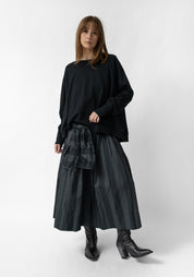 Oversized Drop Shoulder Paneled Jersey Pullover