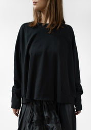 Oversized Drop Shoulder Paneled Jersey Pullover