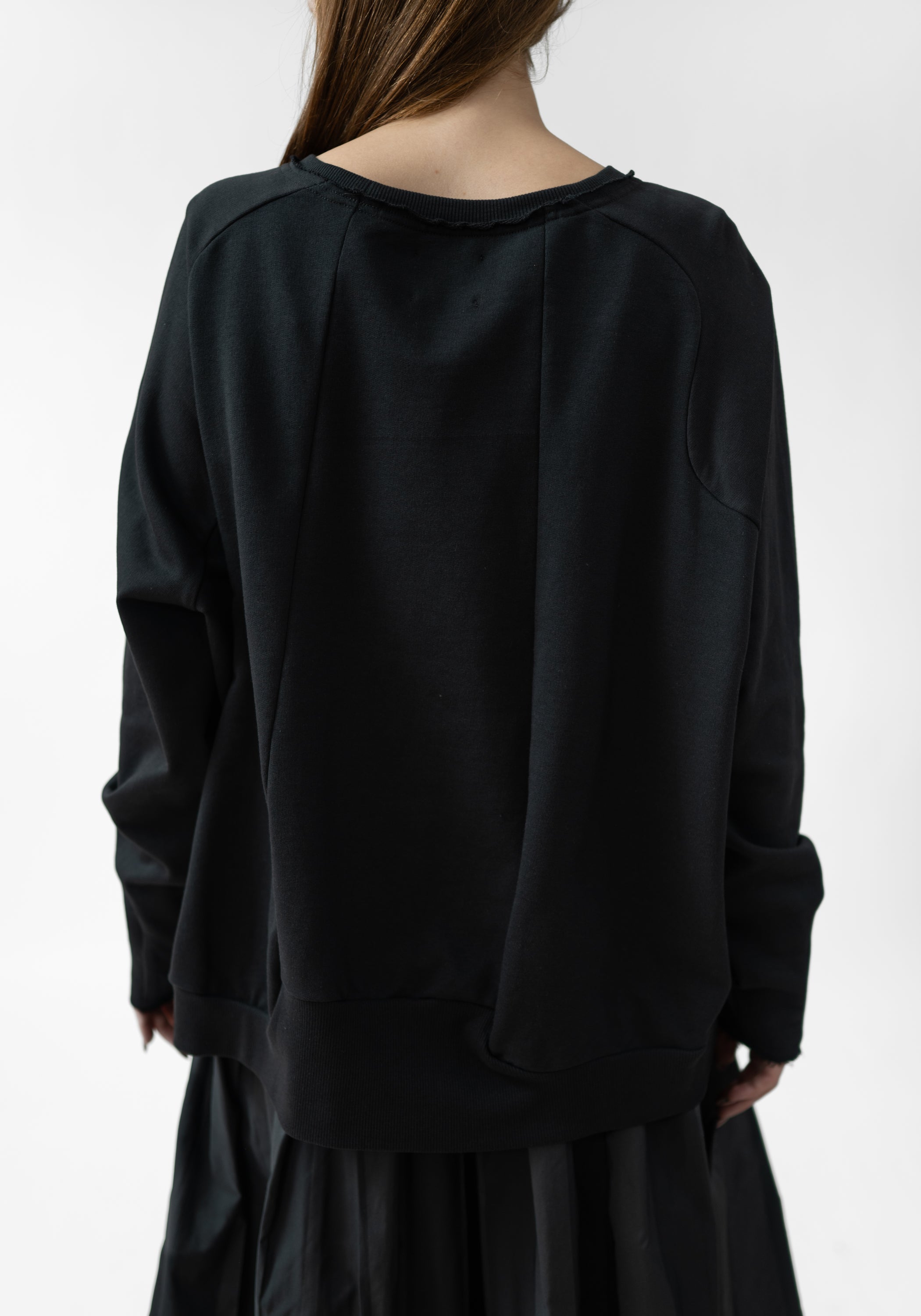 Oversized Drop Shoulder Paneled Jersey Pullover