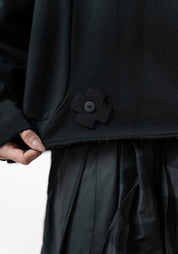 Oversized Drop Shoulder Paneled Jersey Pullover