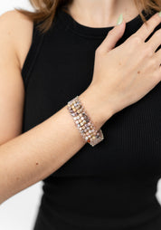 Pink Opals Beaded Bracelet
