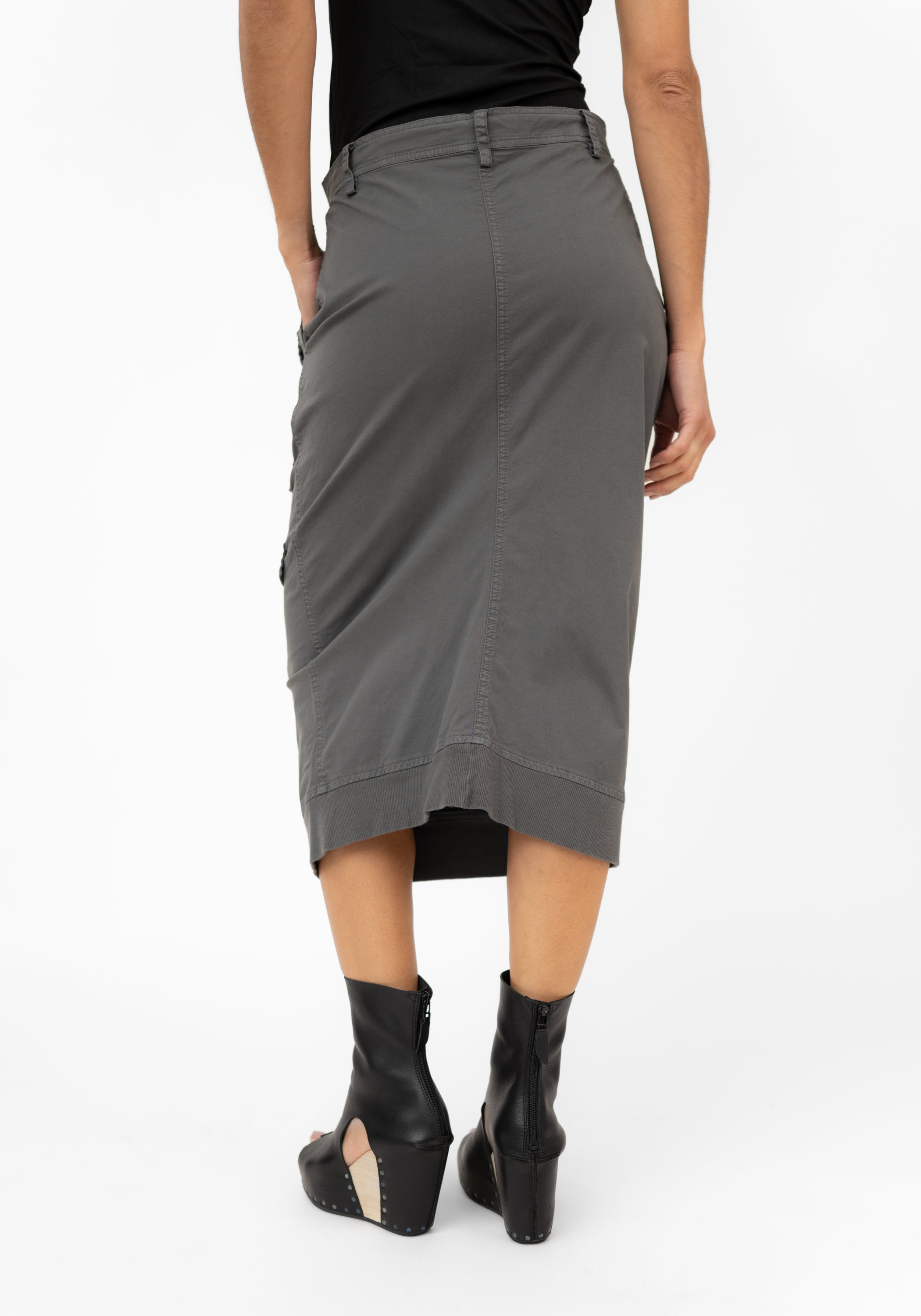 Pocket Detail Midi Pencil Skirt - December Thieves