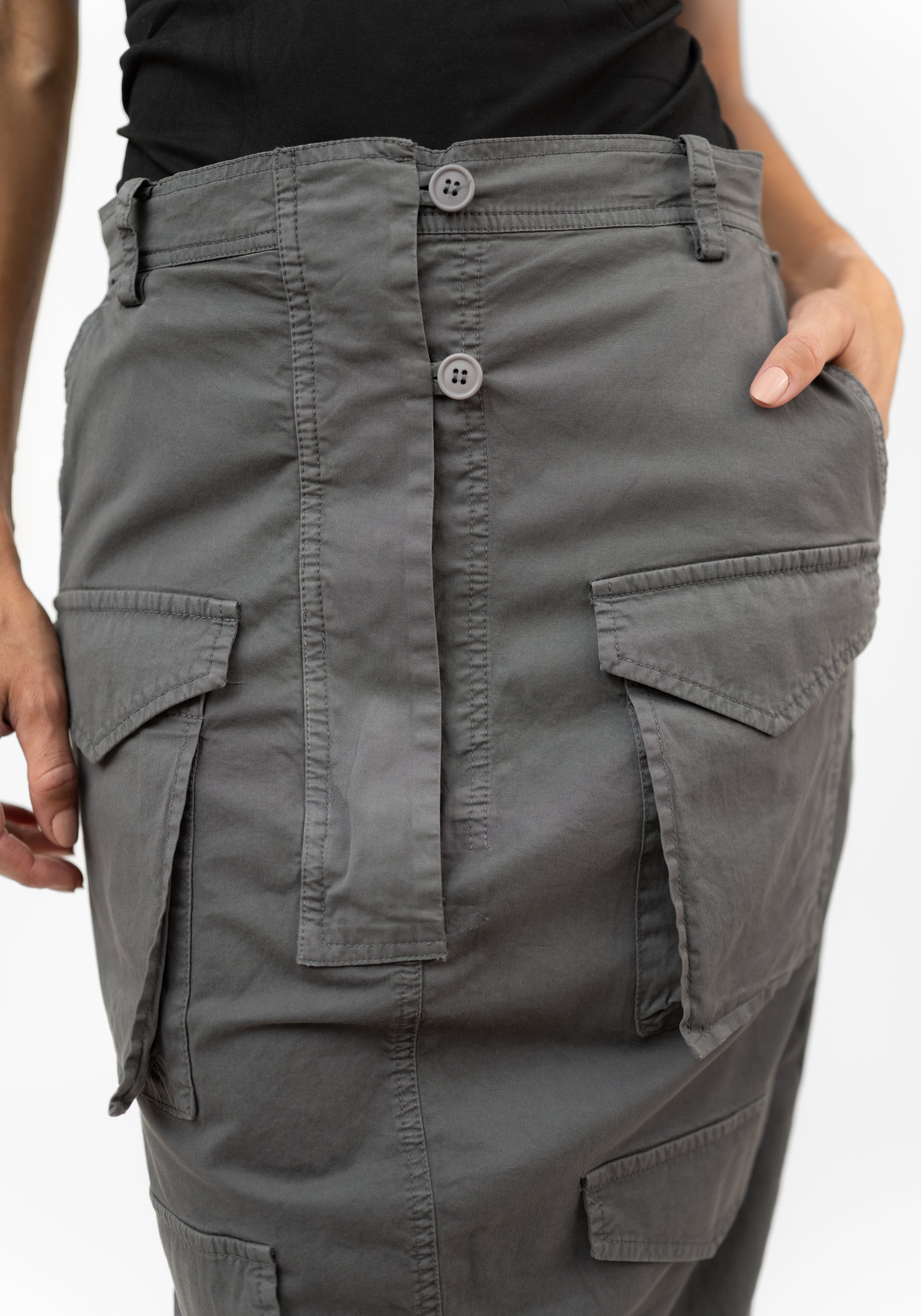 Pocket Detail Midi Pencil Skirt - December Thieves